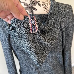 Boho Lightweight Knit Hooded Tunic Style Sweater